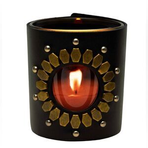 Leather Wrapped Dillon Candles Designer  Luxury Candle Alice's Looking Glass